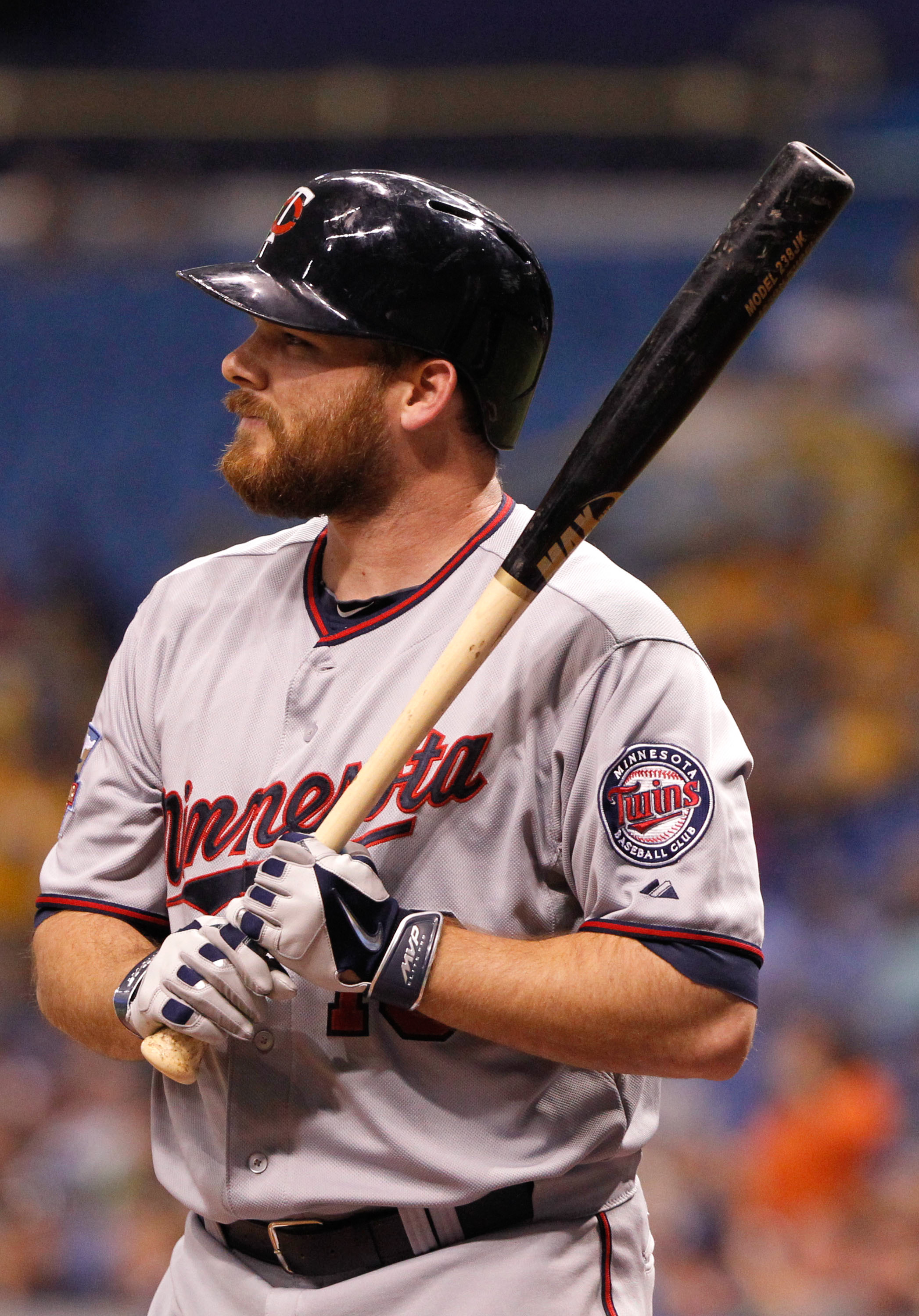 Minnesota Twins' Jason Kubel (16) celebrates his grand slam off