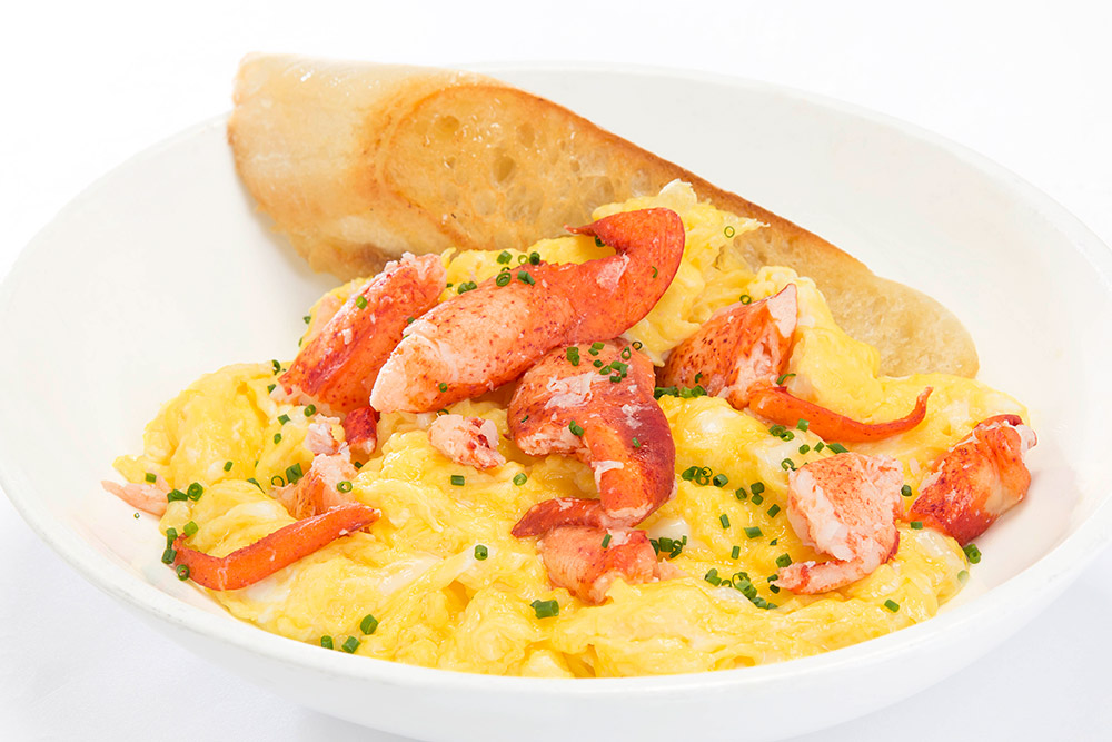 Lobster soft scrambled eggs recipe from Smack Shack