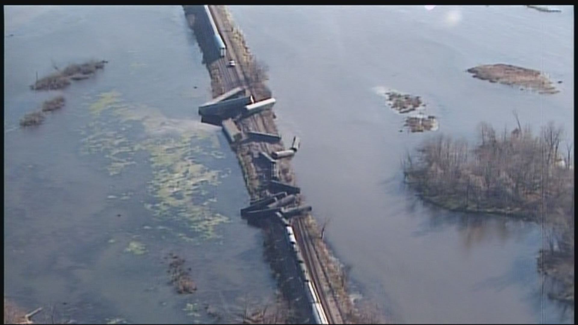 Trains running again after Alma derailment