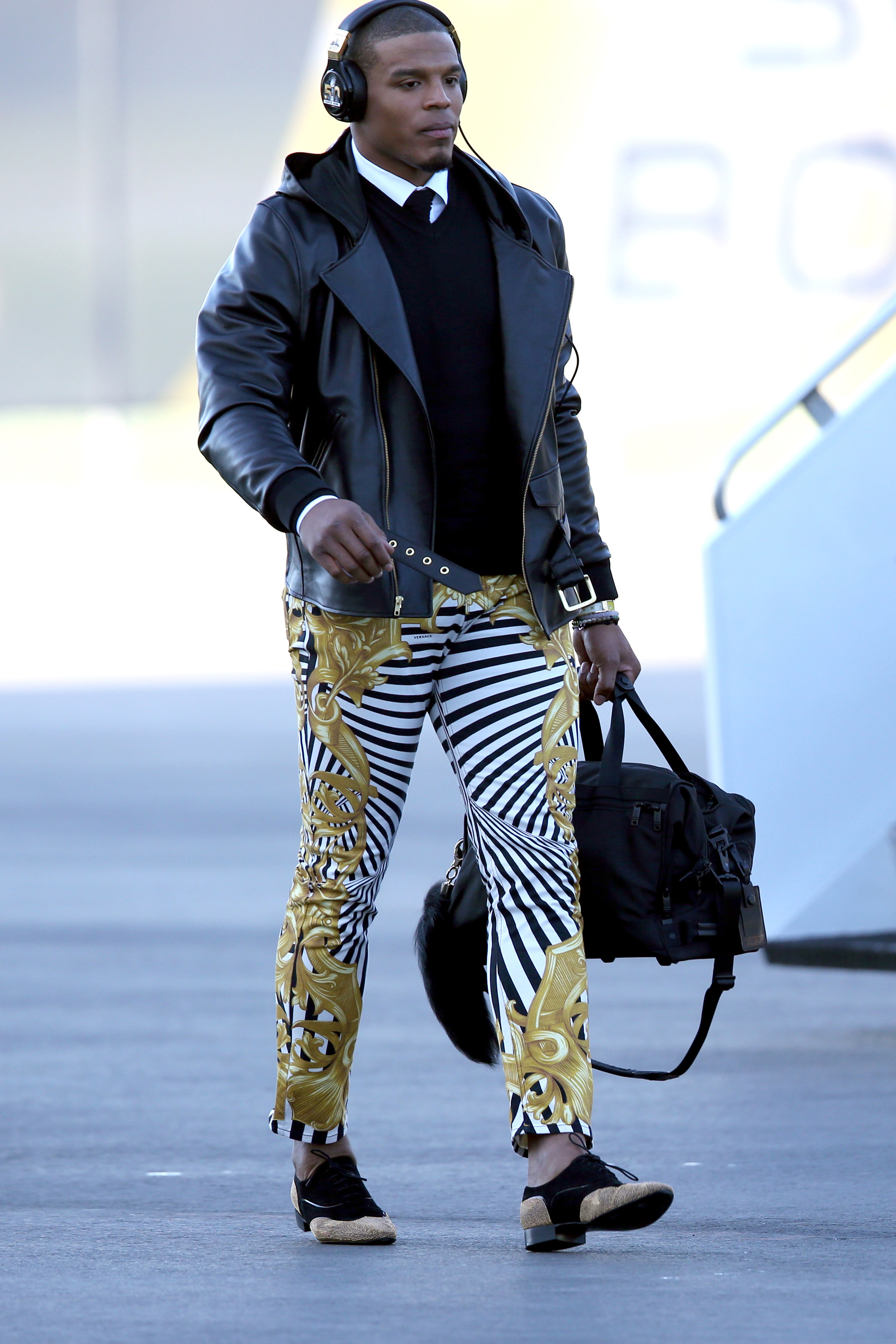 What was Cam Newton wearing?