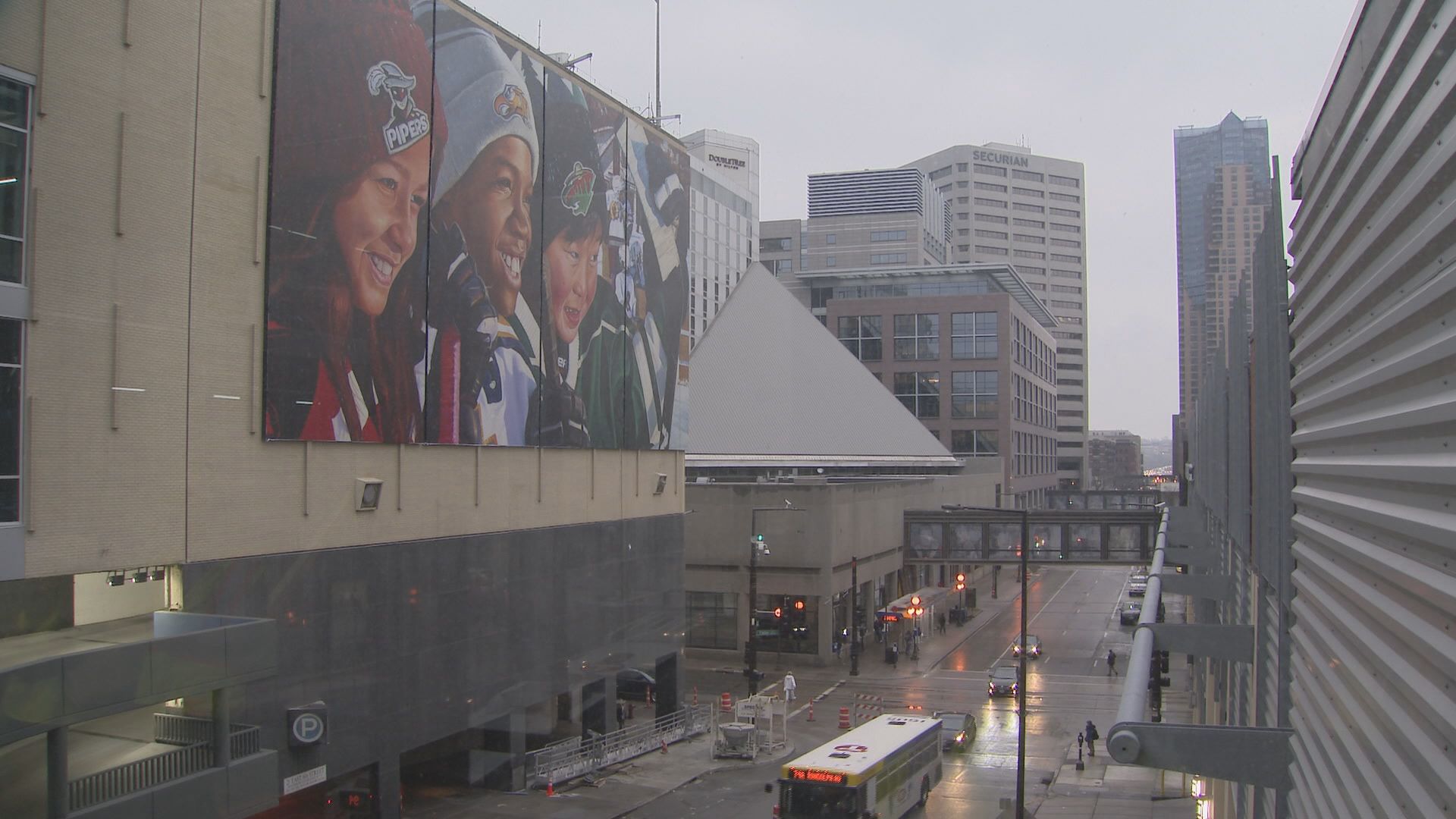 Minnesota Wild building ice rink on top of old Macy's store
