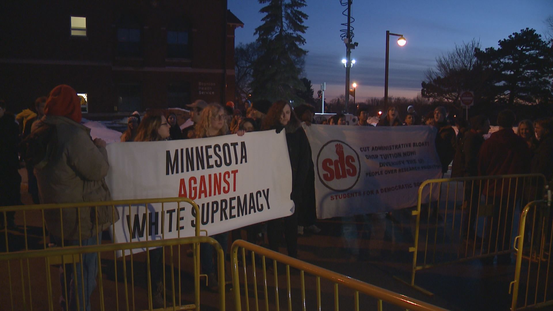 Dozens protest conservative commentator at U of M | kare11.com